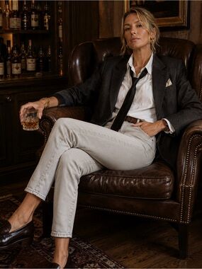 Victoria Victoria Beckham Cream Skinny Jeans